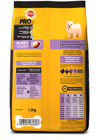 Pedigree PRO Puppy Small Breed, Dry Dog Food, Vet Trusted Brand, Expert Nutrition, Quality Protein, 33% More Nutrients (2-9 Months)