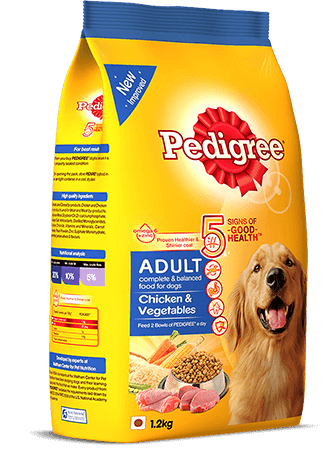 Pedigree Adult Dry Dog Food, Chicken & Vegetables, Contains 37 Essential Nutrients, 100% Complete & Balanced Food for Adult Dogs