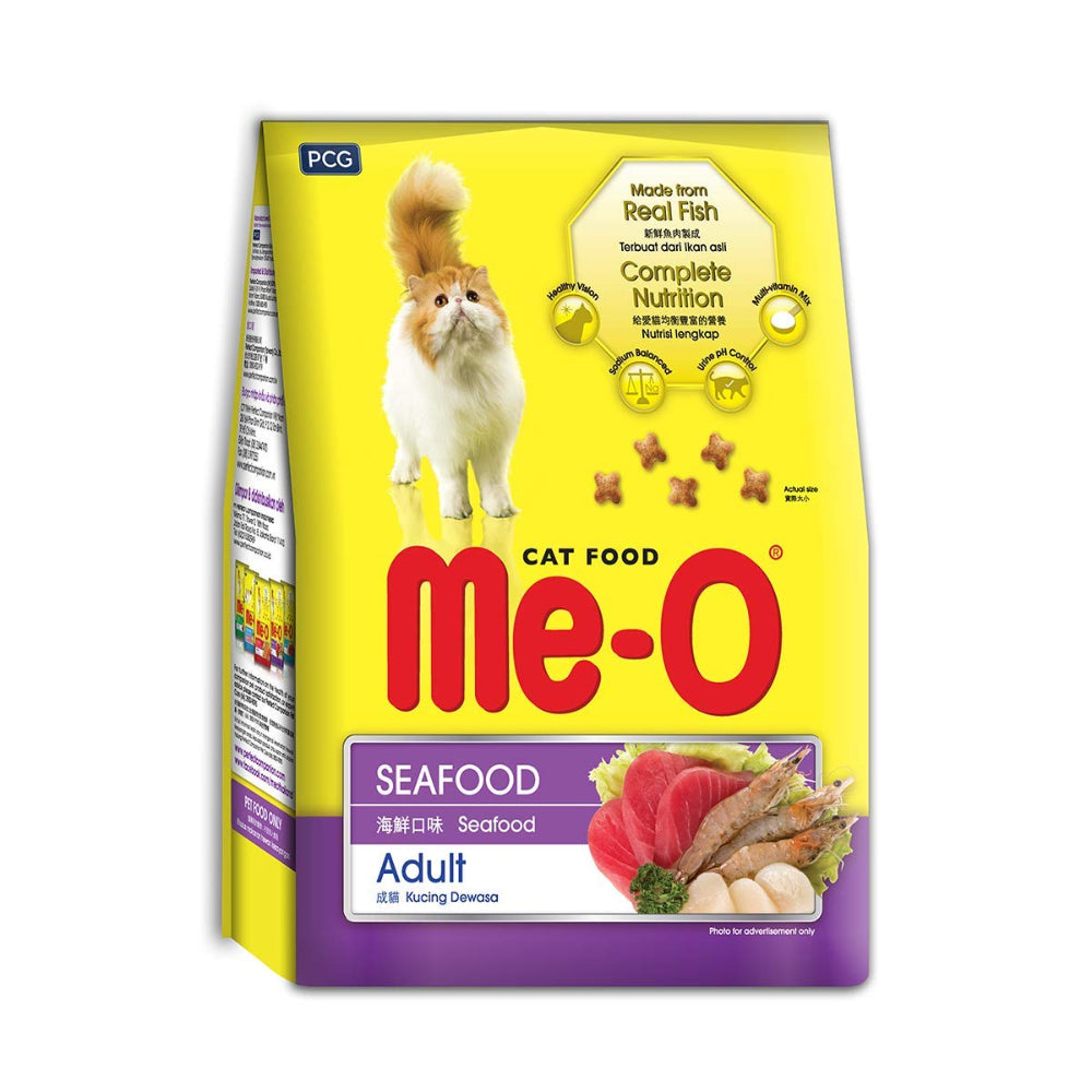 Me-O Adult Dry Cat Food, Seafood Flavor