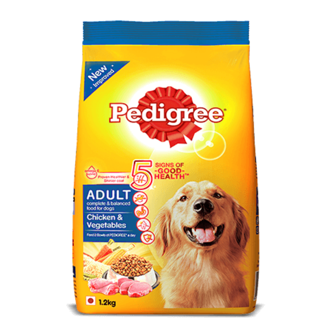Pedigree Adult Dry Dog Food, Chicken & Vegetables, Contains 37 Essential Nutrients, 100% Complete & Balanced Food for Adult Dogs