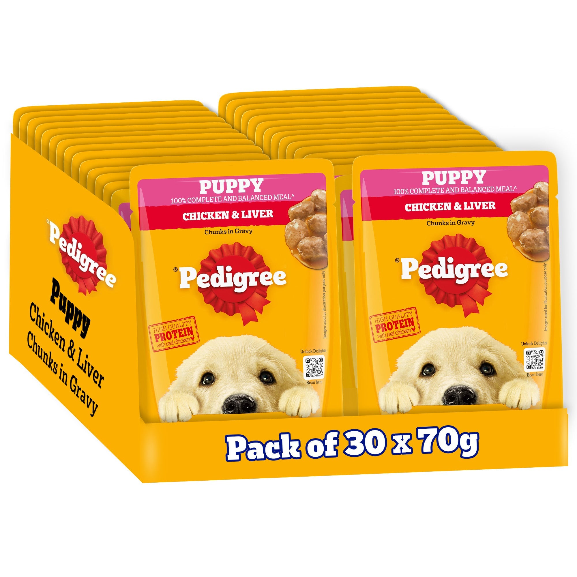 Pedigree Puppy Chicken & Liver Chunks Gravy 70g