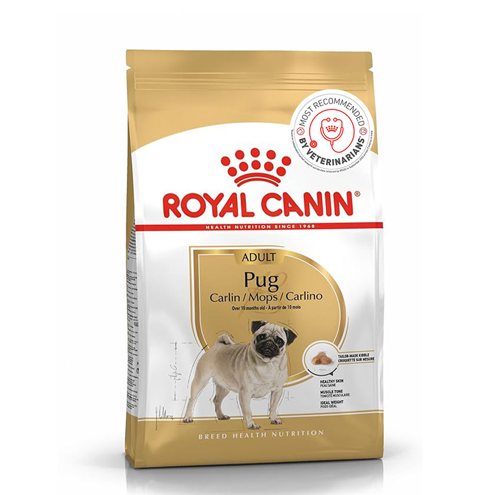 Royal Canin Pug Adult Dry Dog Food 1.5kg | Breed Specific Nutrition for Adult Pugs | Skin & Coat Health, Weight Management & Digestive Support Dog Food