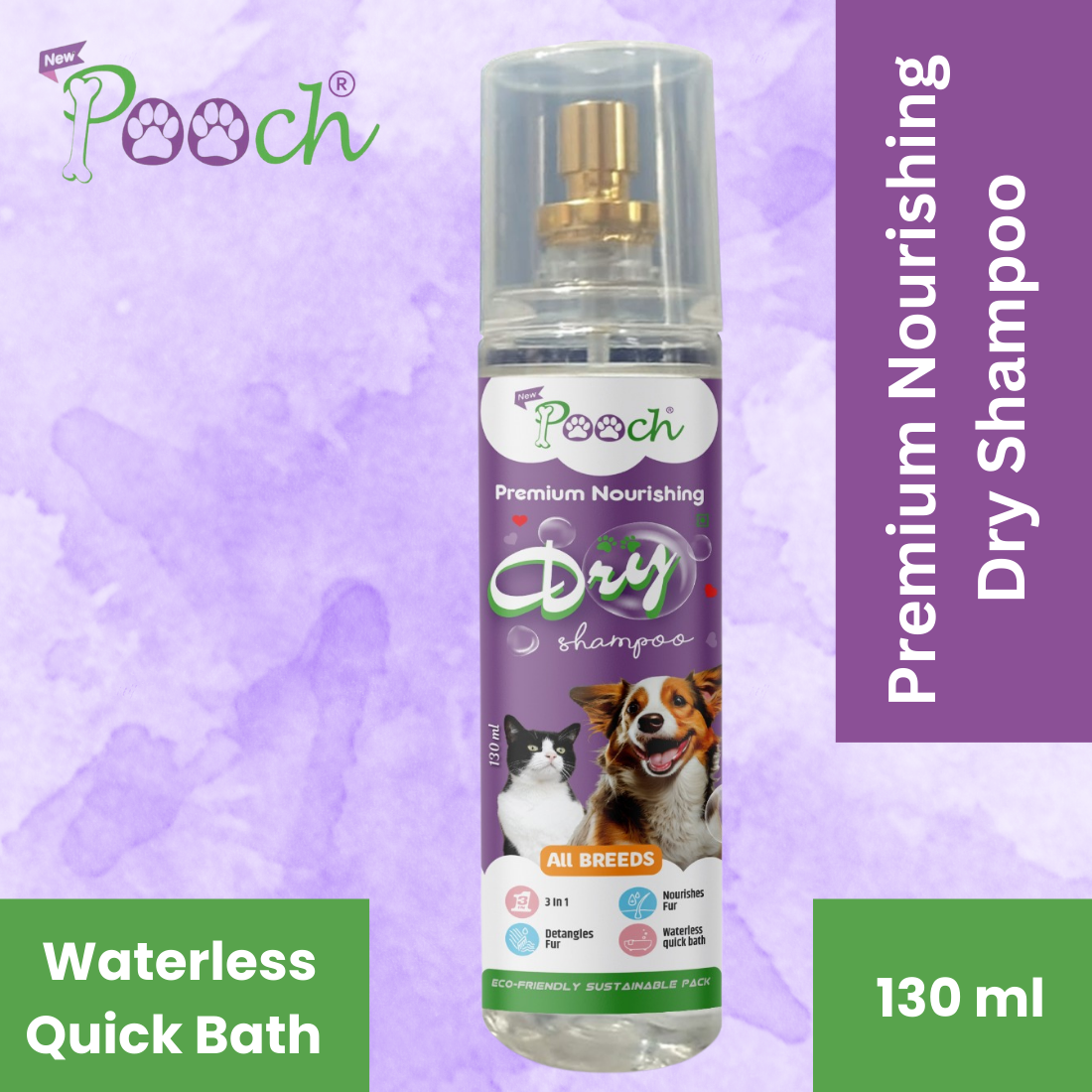 Pooch Premium Dry Bath 130ml