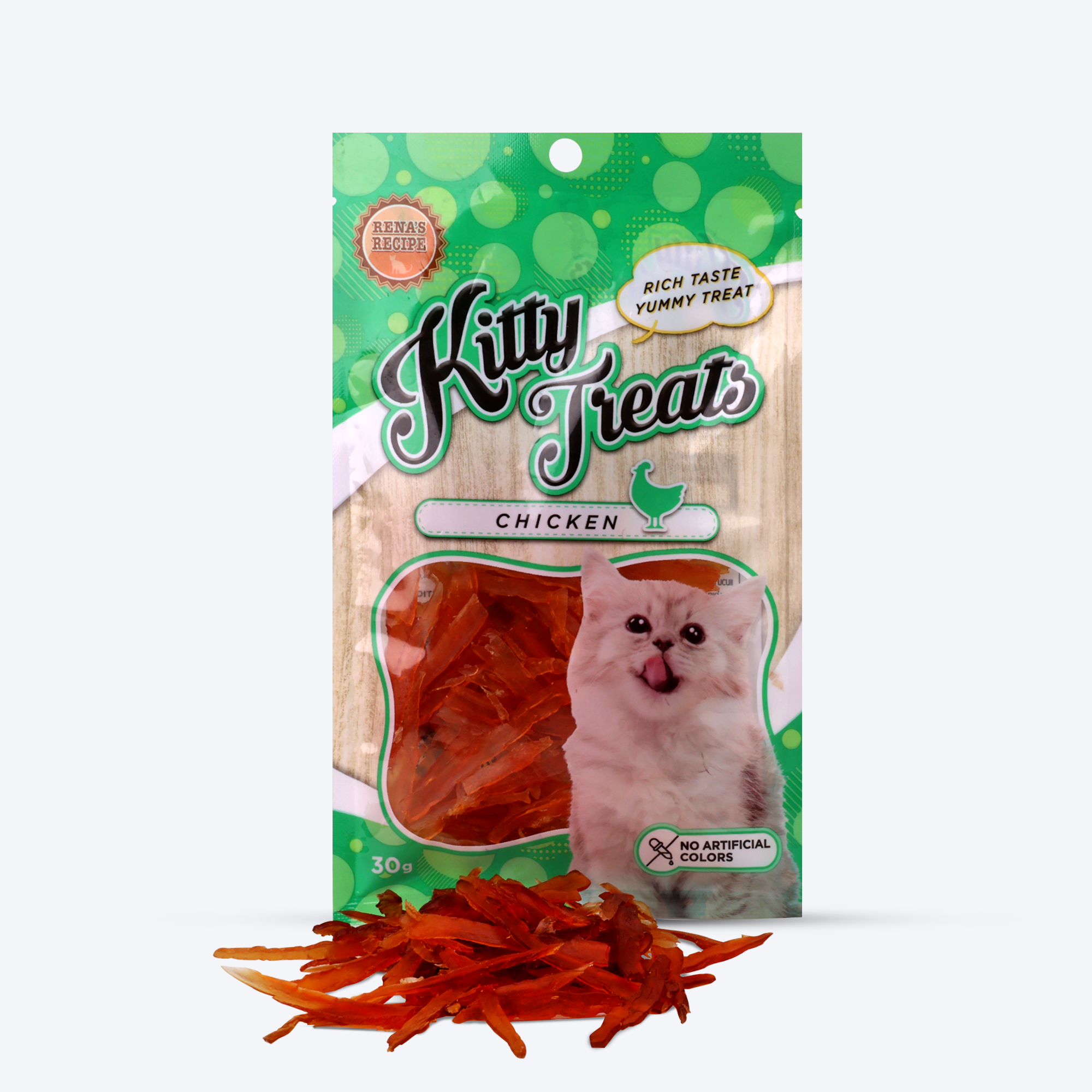 Abk Import - Kitty Treats Soft Chicken Jerky Sliced - 30g