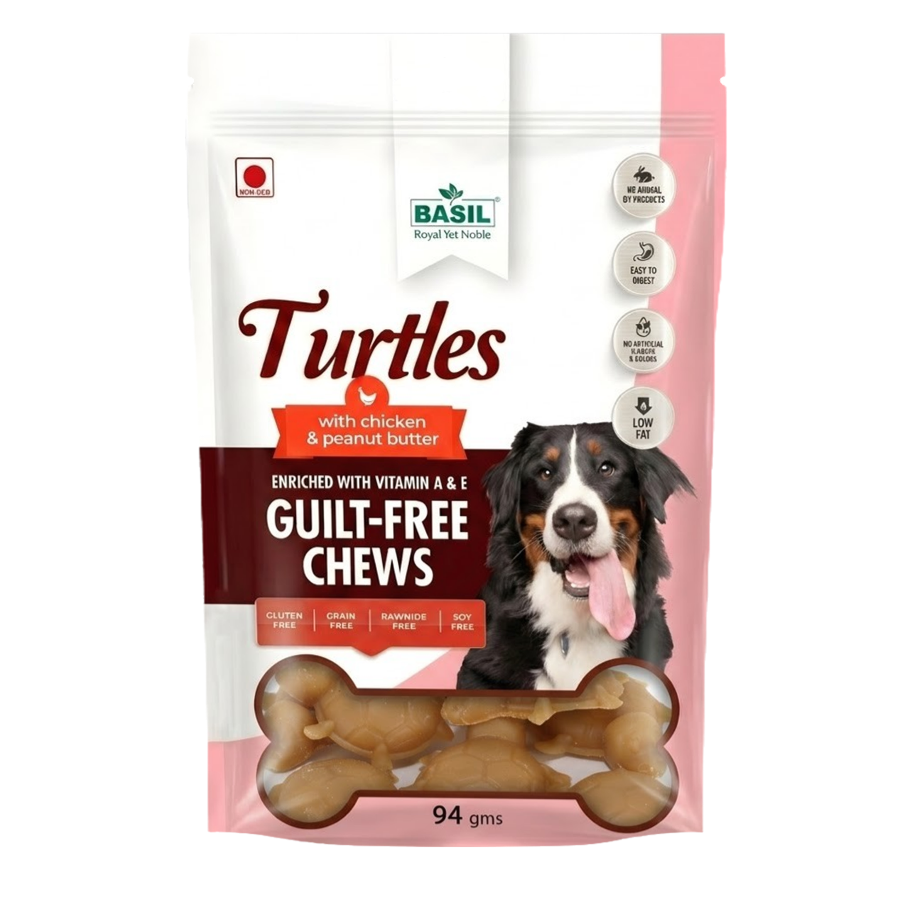 Basil Turtles With Chicken & Peanut Butter 94g
