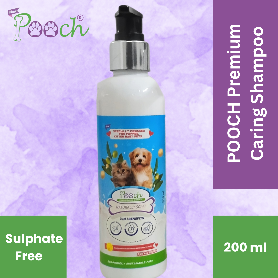 Pooch Premium Shampoo 3in 1 200ml