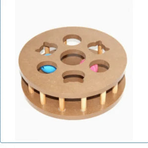 Wooden Collision Ball Toy For Cats
