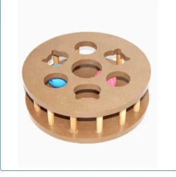 Wooden Collision Ball Toy For Cats