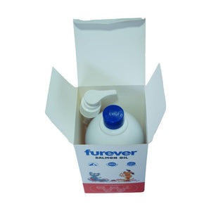 Furever Salmon Oil 500 ml for Dogs and Cats - Natural, Cold Pressed Omega 3 & 6 Supplement for Strong Hair, Lustrous Coat,