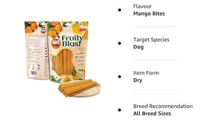 First Bark Fruity Blast Dog Treat Mango Bites 225G