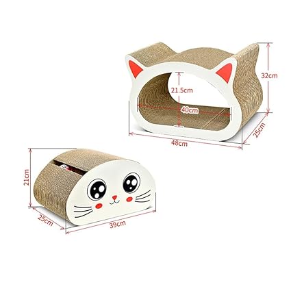Petstreet 2-in-1 Reversible Cat Scratcher Cardboard Bed & Lounge