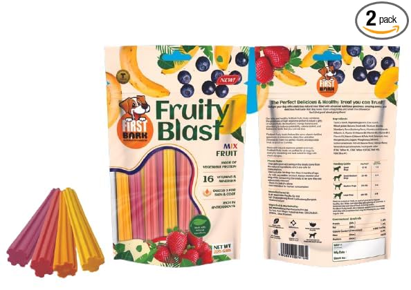 First Bark Fruity Blast Dog Treat Mix Fruit 225G