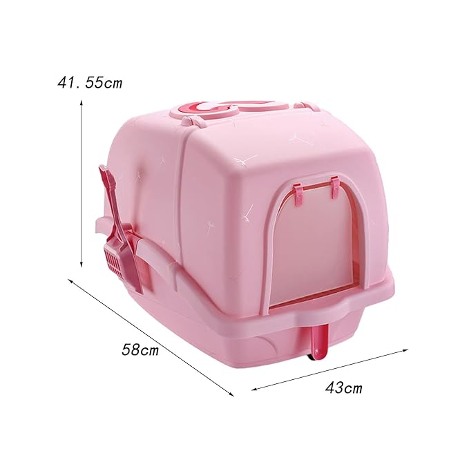 Large Enclosed Cat Litter Box With Handle