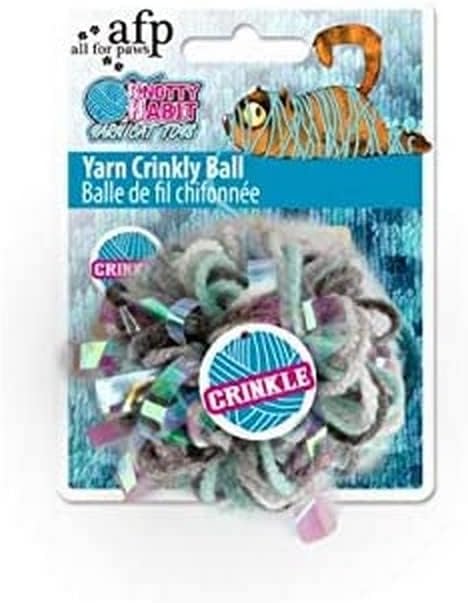 AFP - Cat Toys - Knotty Habit - Yarn-Crinkly Ball