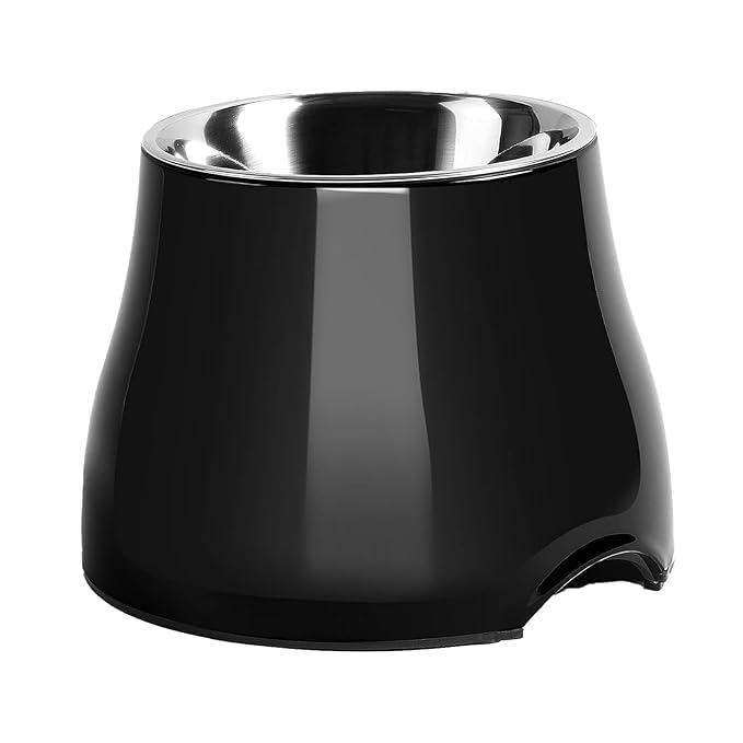 Melamine & Stainless Steel Elevated Bowl with Anti-Skid Base - Medium 520ml