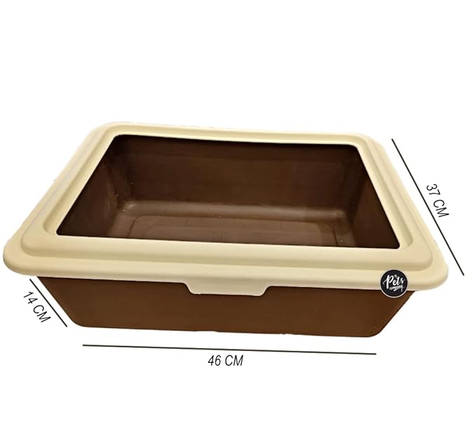 Cat Litter Box Tray with Free Scooper ( Color May Vary )
