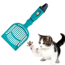 Load image into Gallery viewer, Sage Square Convenient Cat Litter Scooper with Built-in Poop Bag Dispenser - A Clean and Hygienic Solution for Your Feline&#39;s Litter Box, Long Handle, Deep Shovel, Poop Sifting, Kitten Pooper Lifter

