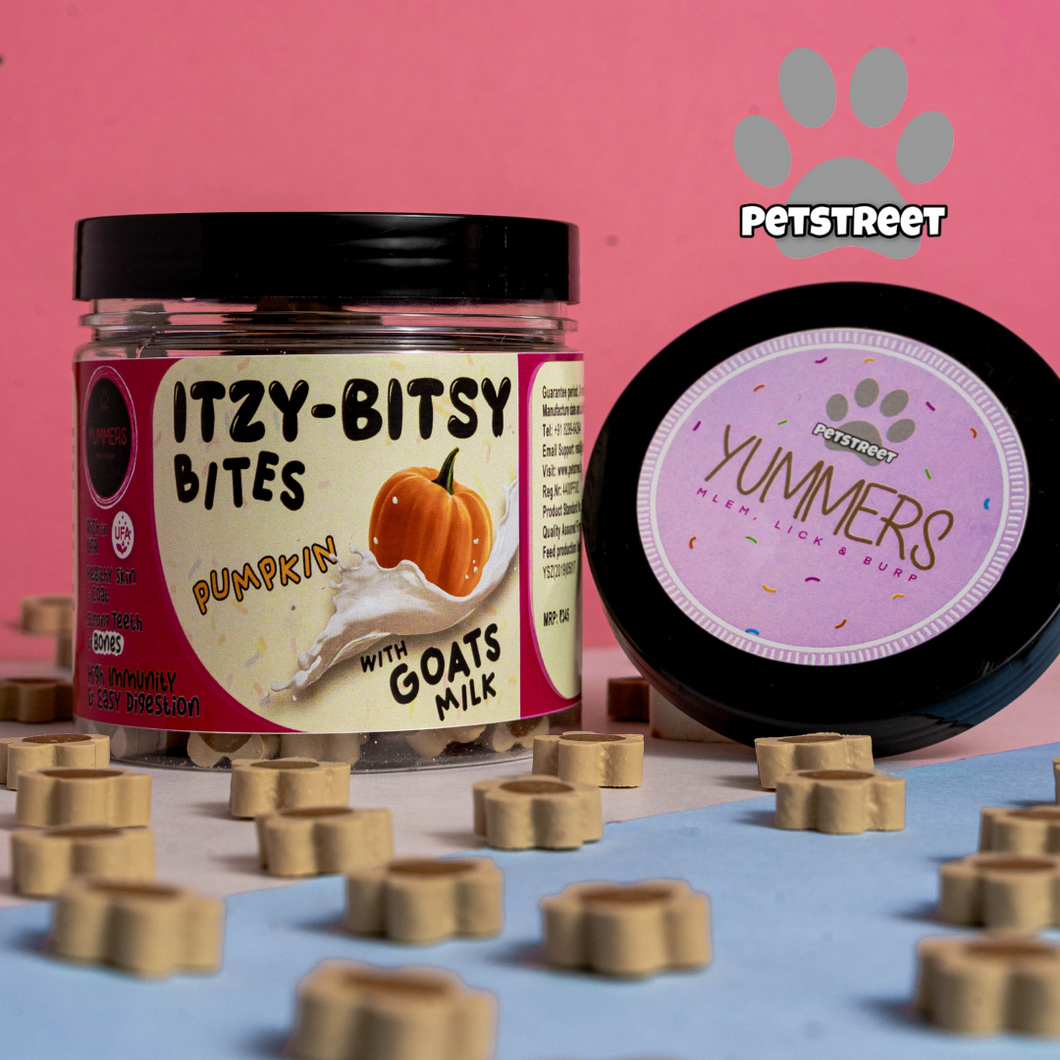 Yummers Itzy-Bitsy Dog Treat Pumpkin With Goat Milk