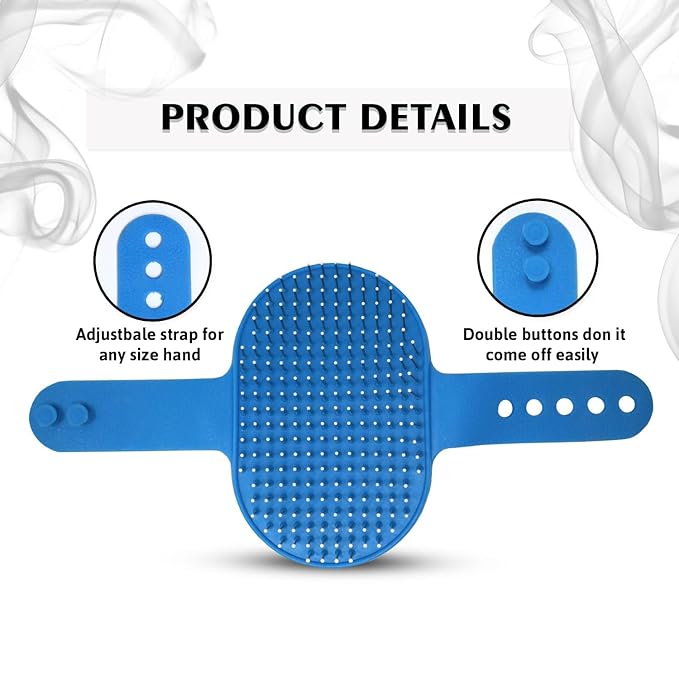 Petstreet Bath Pin Brush Glove with Circularity Handle for Cats and Dogs |