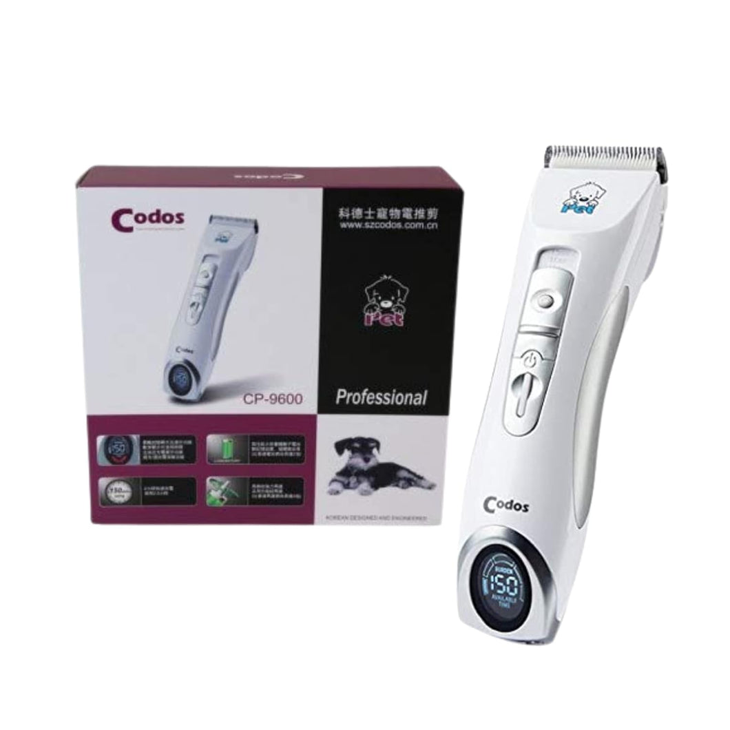 Petstreet Codos CP-9600 Professional LCD Screen Pet Dog/Cat Clipper Electrical Grooming Hair Trimmer Rechargeable Haircut Machine (CP-9600)