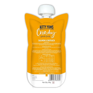 Kitty Yums Creamy Salmon & Skipjack Cat Treat 80G