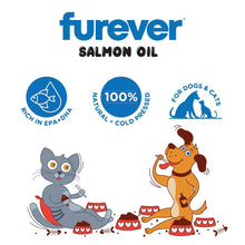Load image into Gallery viewer, Furever Salmon Oil 500 ml for Dogs and Cats - Natural, Cold Pressed Omega 3 &amp; 6 Supplement for Strong Hair, Lustrous Coat,
