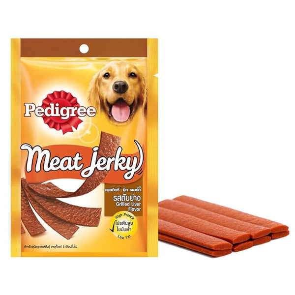 Pedigree® Tasty Jerky™ Dog Treat, 70g, Grilled Liver Flavour, Jerky-style Treats for Bonding, Low-fat and High-protein* Dog Treats