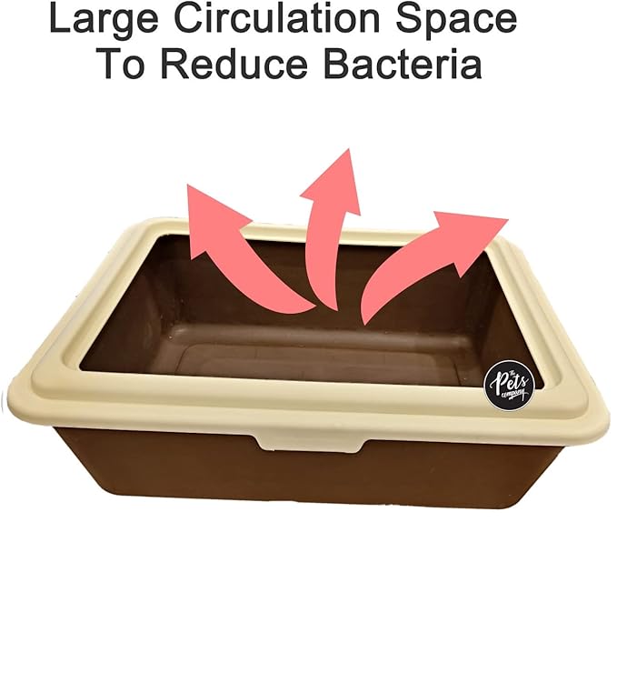 Cat Litter Box Tray with Free Scooper ( Color May Vary )