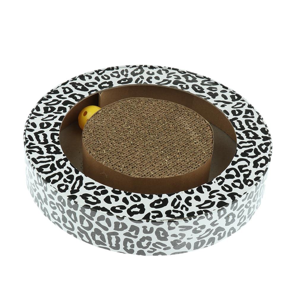 Corrugated Paper Pet Cat Scratching Board Turntable Grinding Claw Toy 30.5x5.5cm|