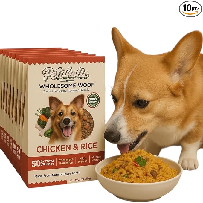 Petaholic Premium Chicken Biryani | Chicken & Rice Meal For Dogs 300G | Pack Of 2