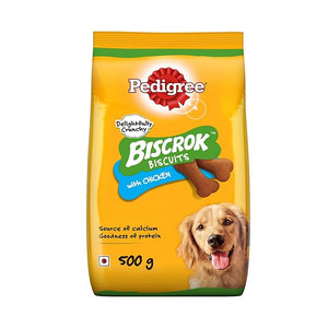 Pedigree Biscrok Biscuits (Above 4 Months) Dog Treats, Chicken Flavour, Source of Calcium, Goodness of  Protein