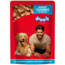 Load image into Gallery viewer, Drools Adult Chunks in Gravy - Chicken &amp; Chicken Liver Chunks
