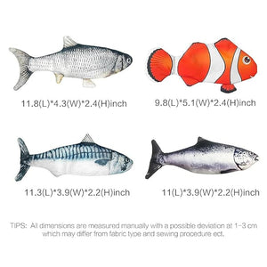 Holy Paws Dog Fish Toy Electric Moving Toy Realistic Flopping Fish Toy