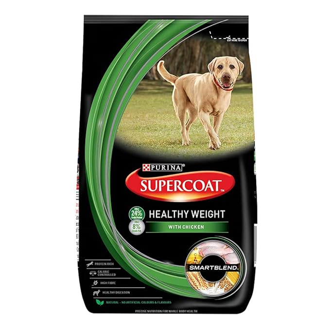Purina Adult SUPERCOAT Healthy Weight Dry Dog Food, Chicken, 3 kg