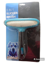 Load image into Gallery viewer, Petaholic 2 in 1 Slicker brush for Dogs Cats and Rabbits | Flea and Tick Control for healthy Hair (2 in 1 Slicker Brush)
