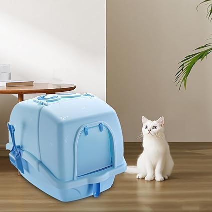 Large Enclosed Cat Litter Box With Handle
