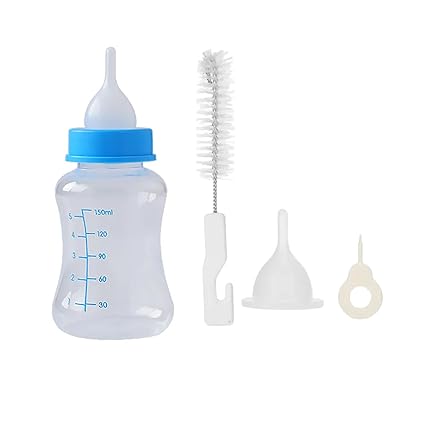 Petstreet Pet Feeding Bottle with Nipple and Cleaning Brush | 150ml |