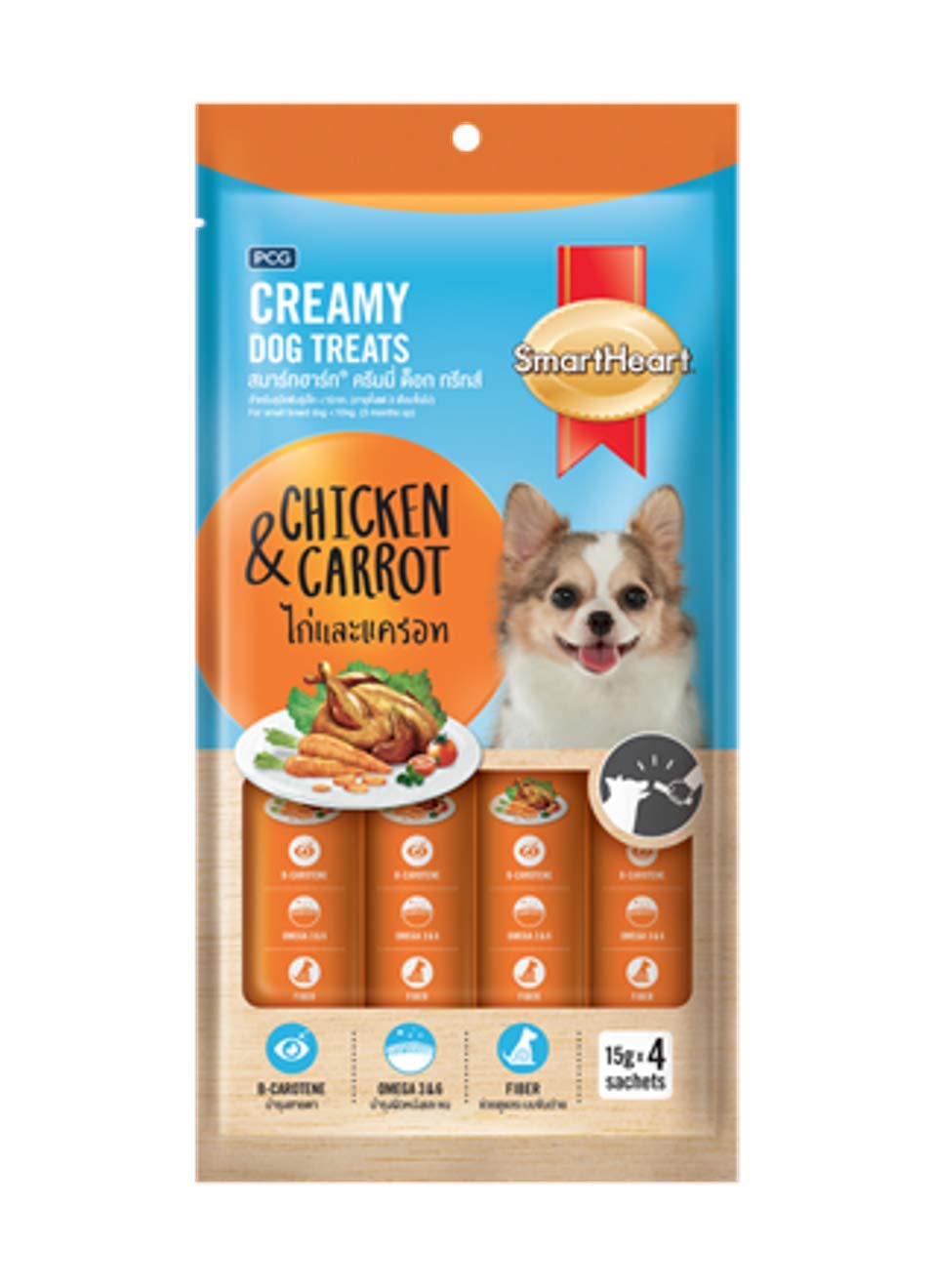 Me-O - Smartheart Chicken & Carrot Creamy Treat - 60g