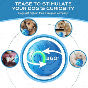 Automatic Rolling Smart LED Bouncing Ball for Cats and Small to Medium Dogs Rechargeable Interactive Vibrating, 2 Modes, Obstacle Avoiding Cat Chasing Silicone Toy