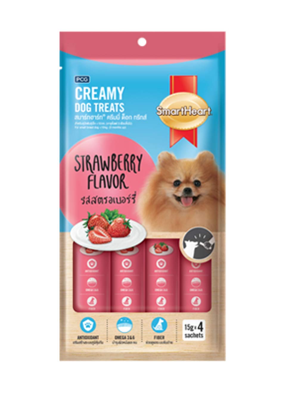 Me-O - Smartheart Strawberry Creamy Treat - 60g