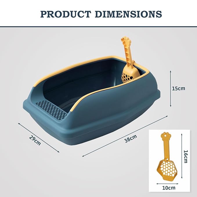 Premium Cat Litter Box Rim Tray with Scooper