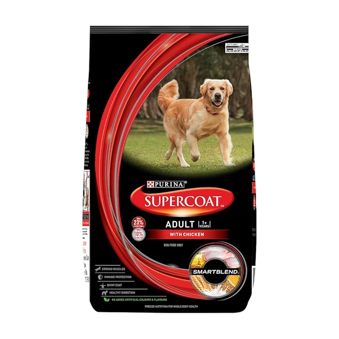 PURINA SUPERCOAT Adult Dry Dog Food, Chicken- 10Kg Pack