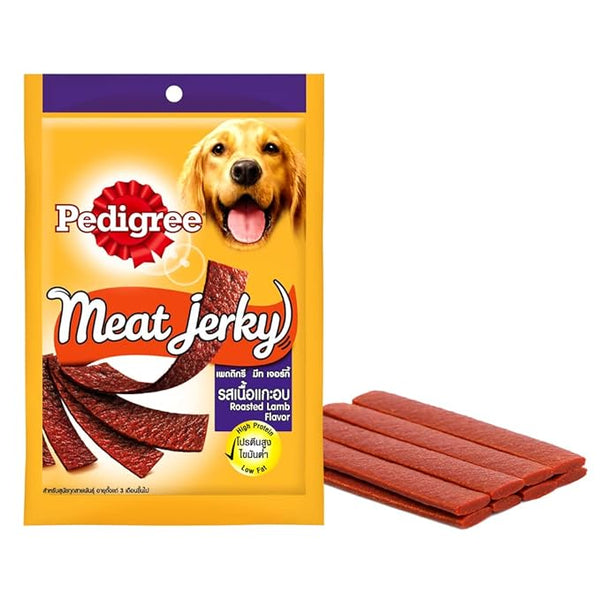 Pedigree® Tasty Jerky™ Dog Treat, Roasted Lamb Flavour, Jerky-style Treats for Bonding, Low-fat and High-protein* Dog Treats