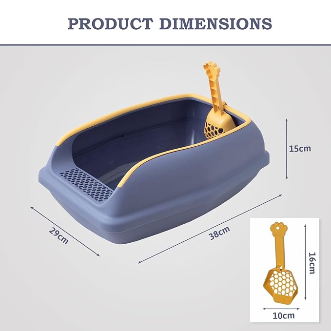 Premium Cat Litter Box Rim Tray with Scooper