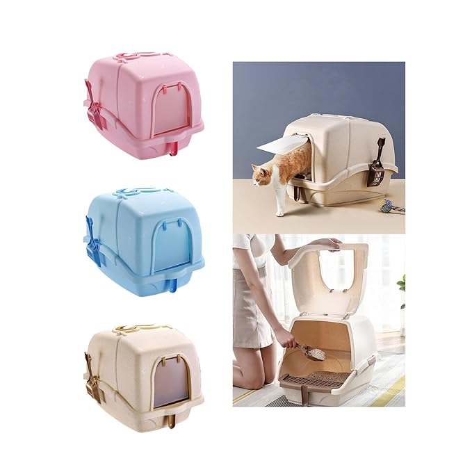 Large Enclosed Cat Litter Box With Handle