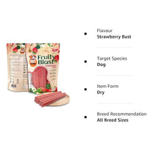 Load image into Gallery viewer, First Bark Fruity Blast Dog Treat Strawberry Bust 225G
