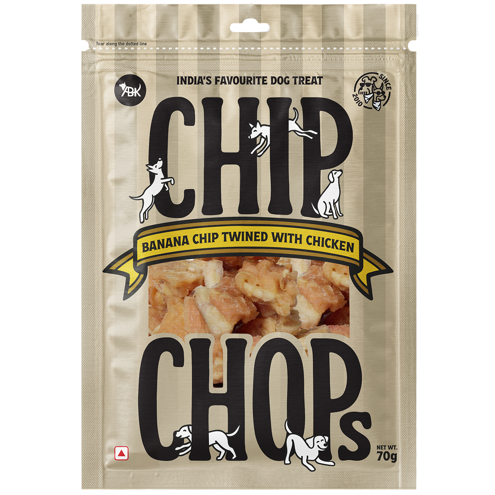 Chip Chop Banana Chip Twined With Chicken Dog Treats 70g | Pack of 3, 6 & 9 | Premium Chicken & Banana Dog Snacks | High Protein Chewy Dog Treats | Natural Training Rewards for Puppies & Adult Dogs