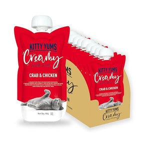 Kitty Yums Creamy Crab & Chicken Cat Treat , 80G
