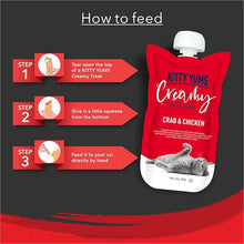 Load image into Gallery viewer, Kitty Yums Creamy Crab &amp; Chicken Cat Treat , 80G

