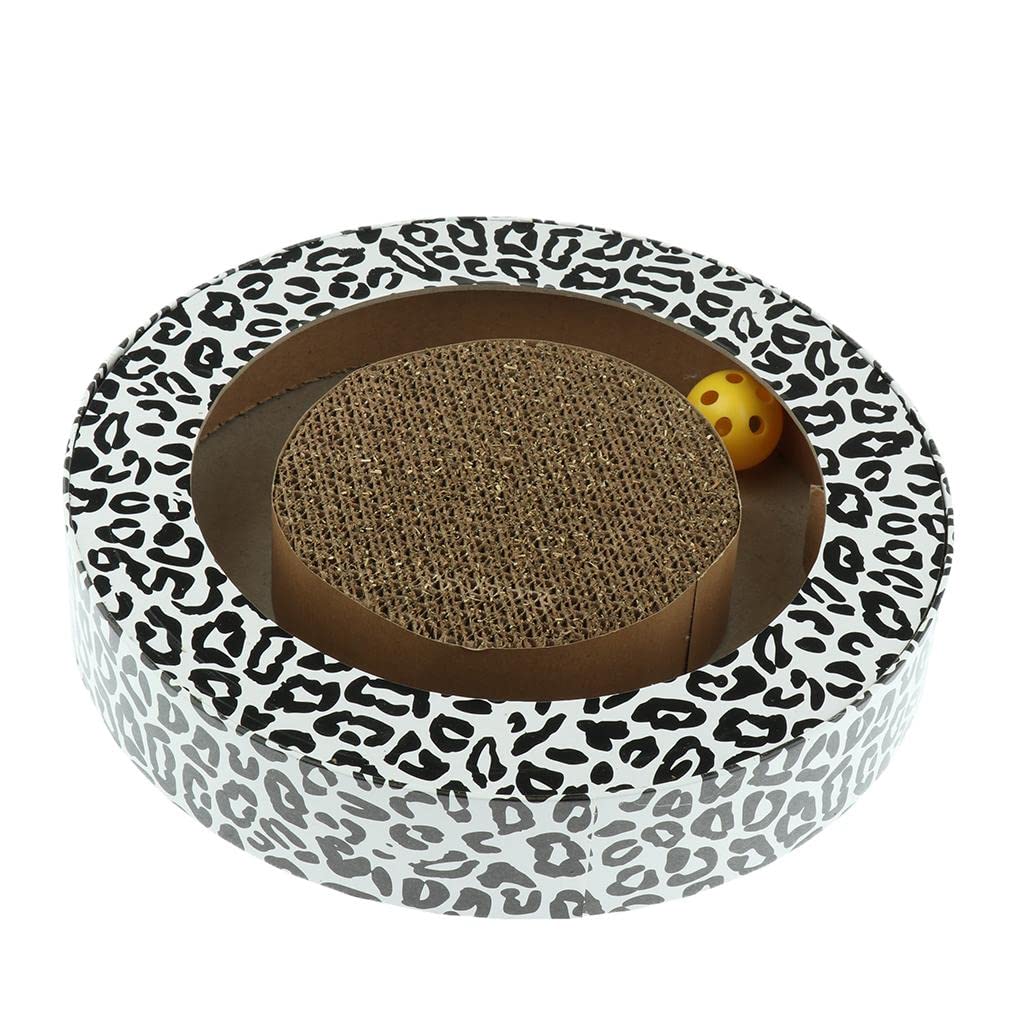 Corrugated Paper Pet Cat Scratching Board Turntable Grinding Claw Toy 30.5x5.5cm|
